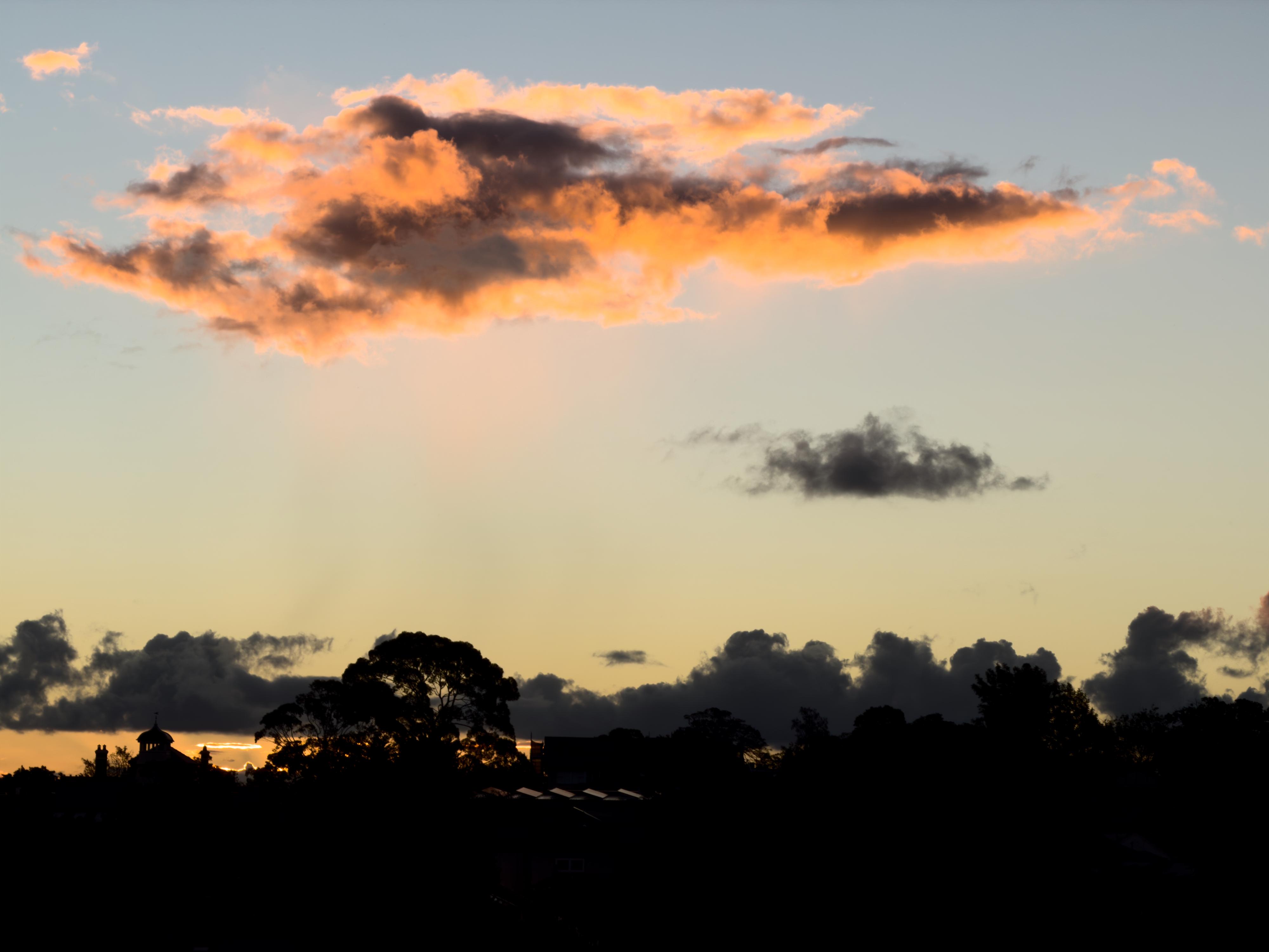 Sunset from our front window.