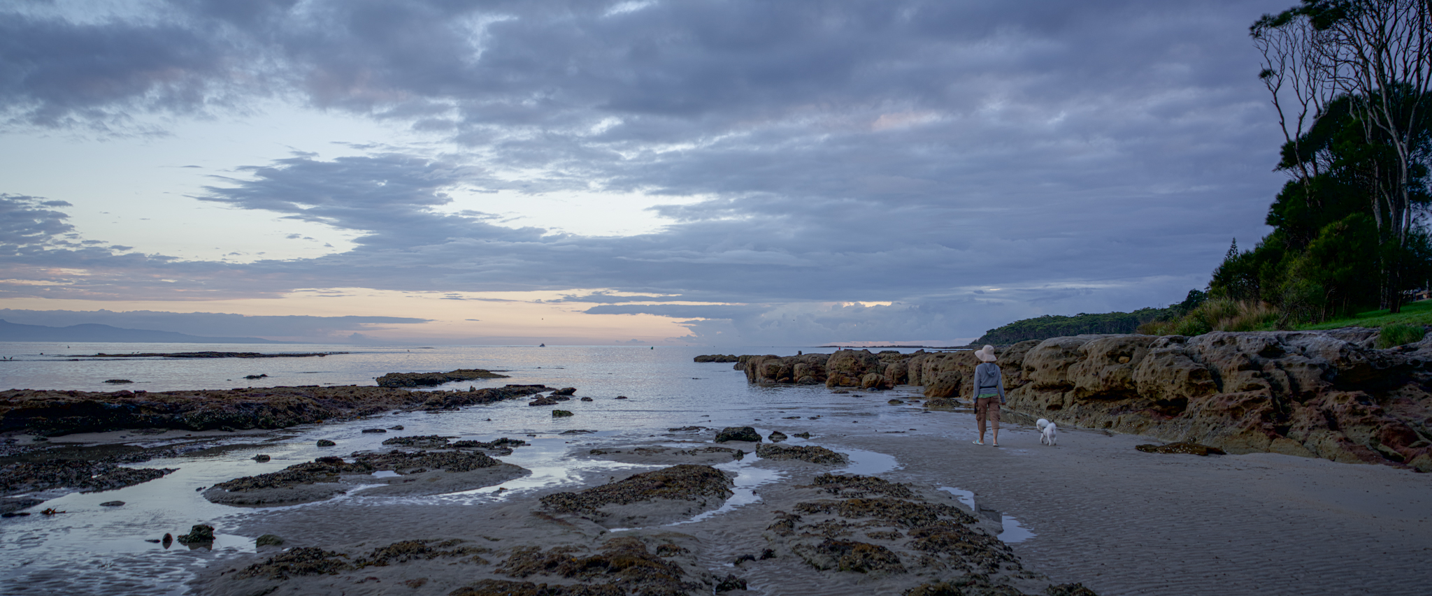 Photo at sunset at the beach at Currarong.